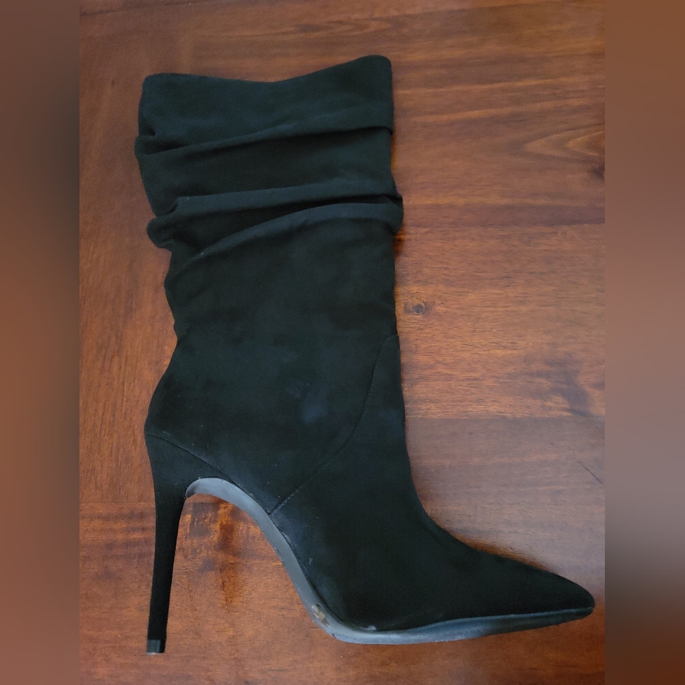 Jessica Simpson Black Slouchy Pointed-Toe Stiletto Boots - Picture 3 of 13